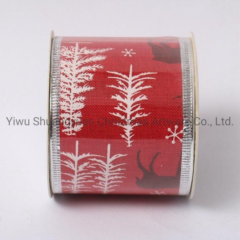 Christmas Ribbon Decor for Holiday Wedding Party Decoration Supplies Hook Ornament Craft Gifts
