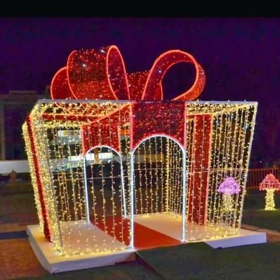 Acrylic Giant LED Christmas Outdoor Gift Box Motif Lights