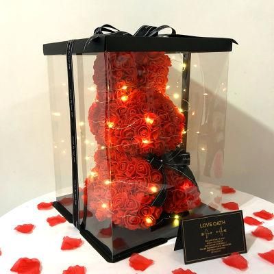 40cm Factory Supply Wholesale Decorative PE Foam Rose Rabbit for Celebration Wedding Valantine&prime;s Day Girlfriend Gift