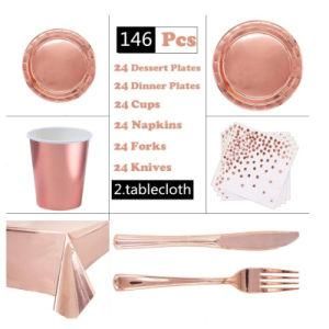 145PCS Birthday Party Tableware Wedding Supplies Baby Shower Favors