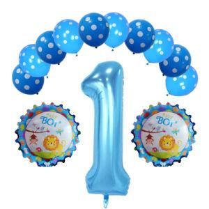 1st Birthday Foil Balloons Colored Number Balloon Party Decorations