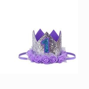 Baby 1st Year Old DIY Birthday Crown Handmade Hairband Headwear