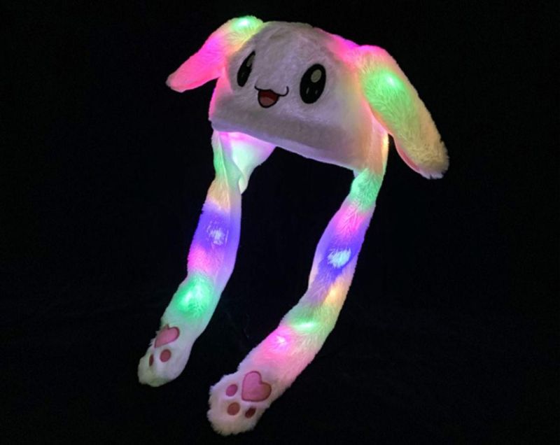 LED Funny Toys Pinching Airbag Cap Plush Cute Hat