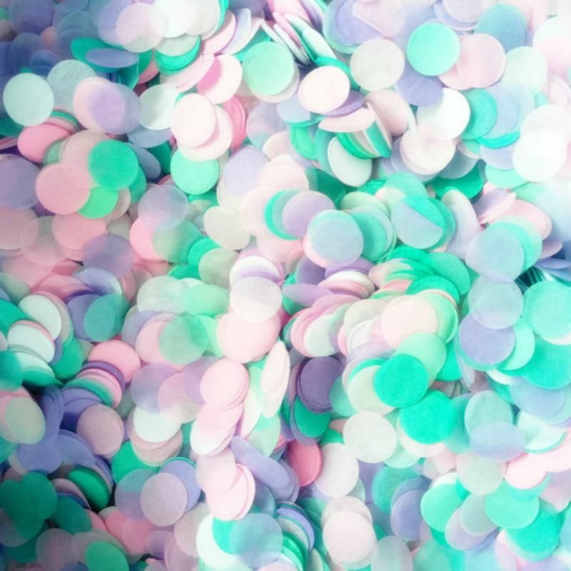 Eco-Friendly Biodegradable Confetti for Christmas Favor Rice Paper White Multi Color