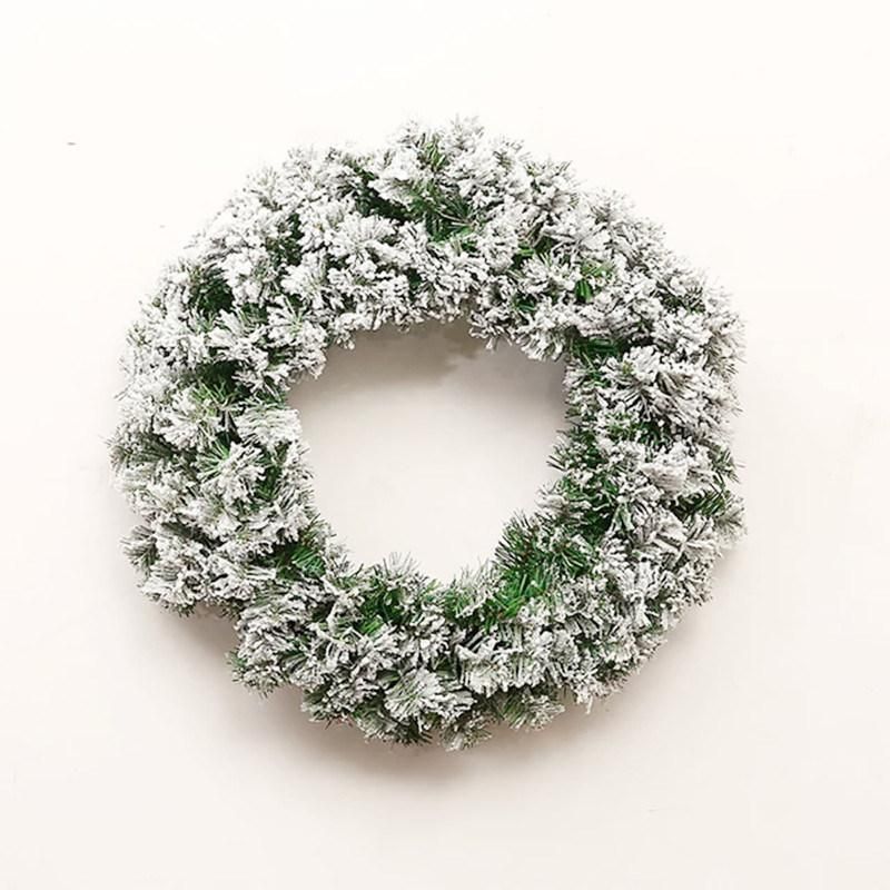 OEM ODM 60cm Dia Christmas Wreath with Snow for Christmas