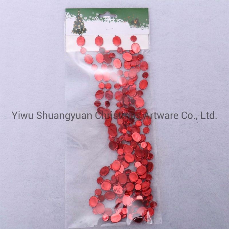 Hanging Plastic Roll Chain Decor Beads Christmas Beads for Tree