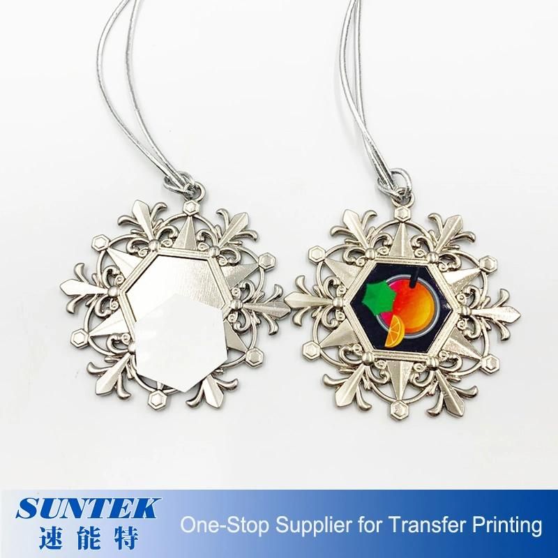 Sublimaiton Metal Jewelry Snow Pendant