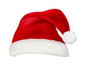 Xmas Hat Decoration Printing Logo Santa Hat Felt Plush Velvet Christmas Hat