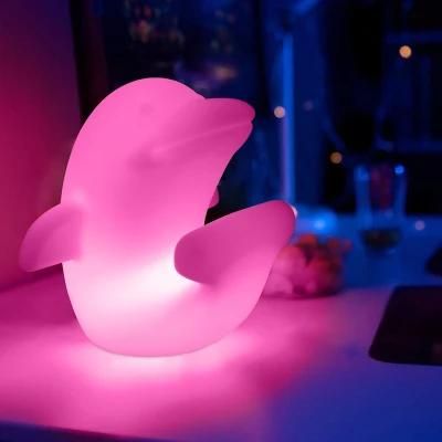 LED Night Light Christmas Gift Dolphin Table Lamps