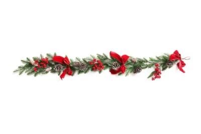 New Design Artificial Christmas Garland with Ornaments Decorate