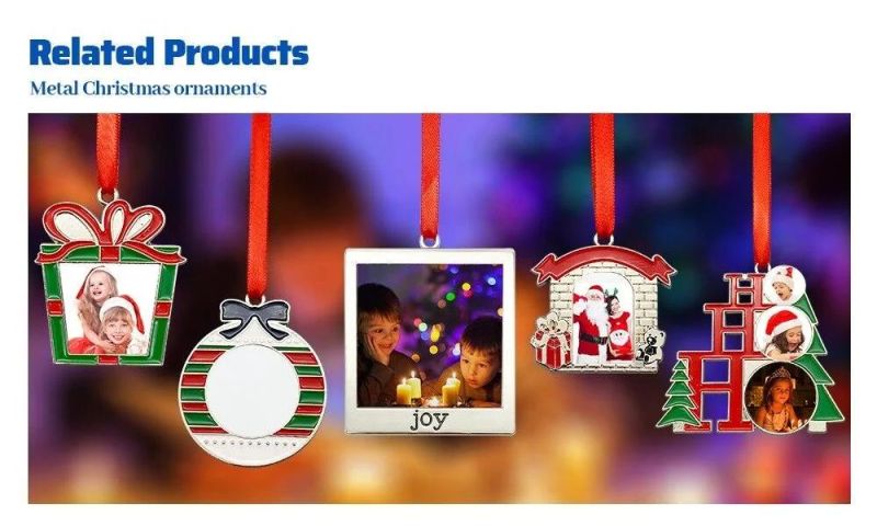 New Sublimation Blank Metal Christmas Ornament