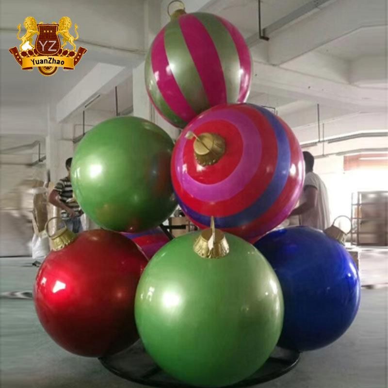 Large Hand Painted Resin Christmas Ball Ornaments for Christmas Crafts Decoration