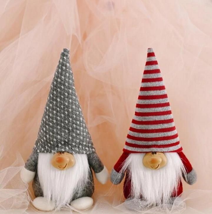 Handmade Christmas Decoration Toys Plush Gnome Decorative Fabric Doll