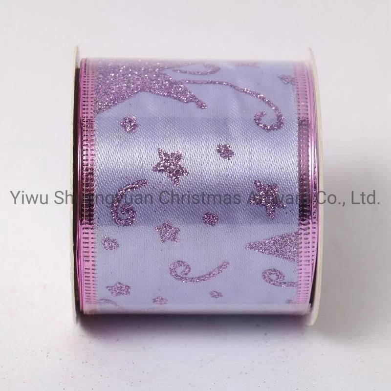Christmas Ribbon Decor for Holiday Wedding Party Decoration Supplies Hook Ornament Craft Gifts