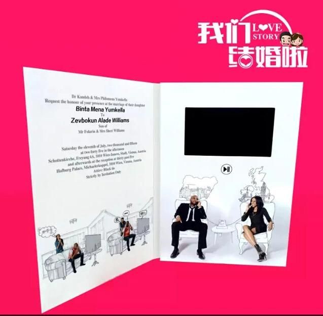 2020 Newest LCD Screen Video Invitation Card