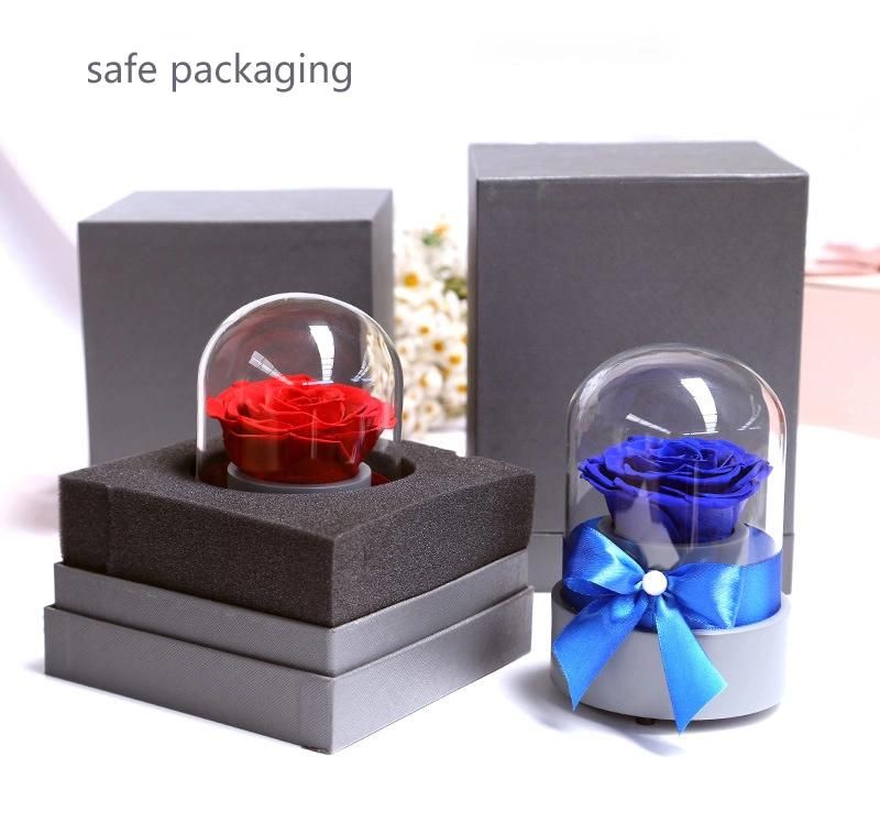 Factory Supplier Preserved Roses Music Box Christmas Flower Gift