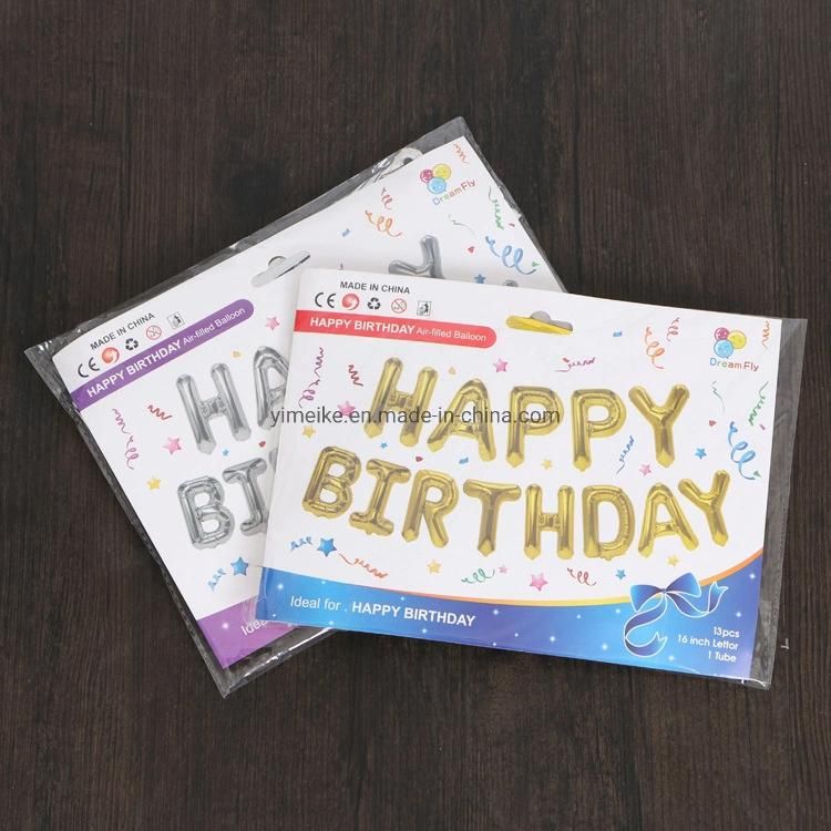 Happy Birthday Party Decorated Balloon Aluminum Foil Balloon