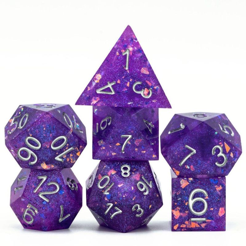 New Upscale Resin Transparent Dnd Dice Set Polyhedral Dice Rpg Dice