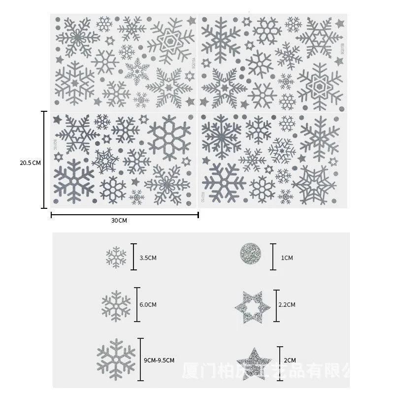 Christmas White Snowflakes Sticker Window Christmas Sticker