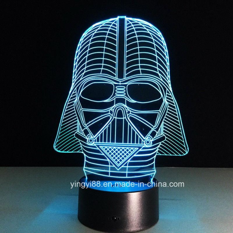 Newest Star Wars 3D Illusion Night Light Color Change Touch Switch Table Desk Lamp