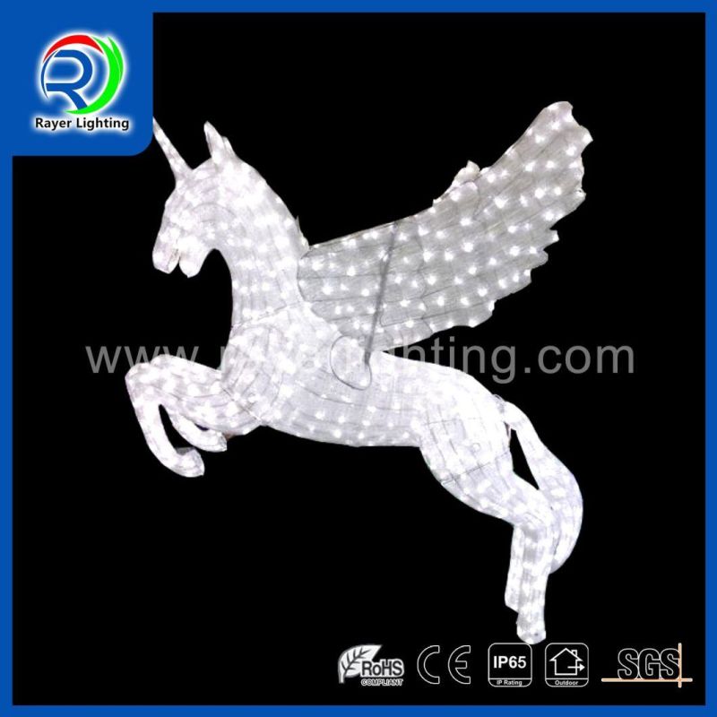 Kinder Garden Theme Park Outdoor Decoration Unicorn LED Christmas Light