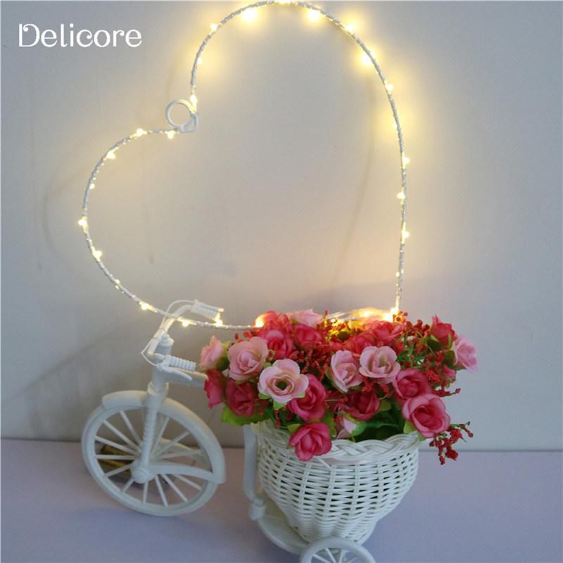 Heart-Shaped Wall-Mounted Christmas Decorative Lamp