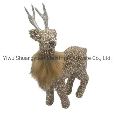 Stand Cute Christmas Animals Christmas Deer Christmas Artificial Animals