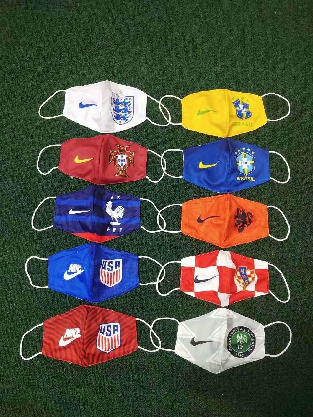 Wholesale Custom Logo Sports 3 Layer Party Mask Pocket Custom Textile Mask