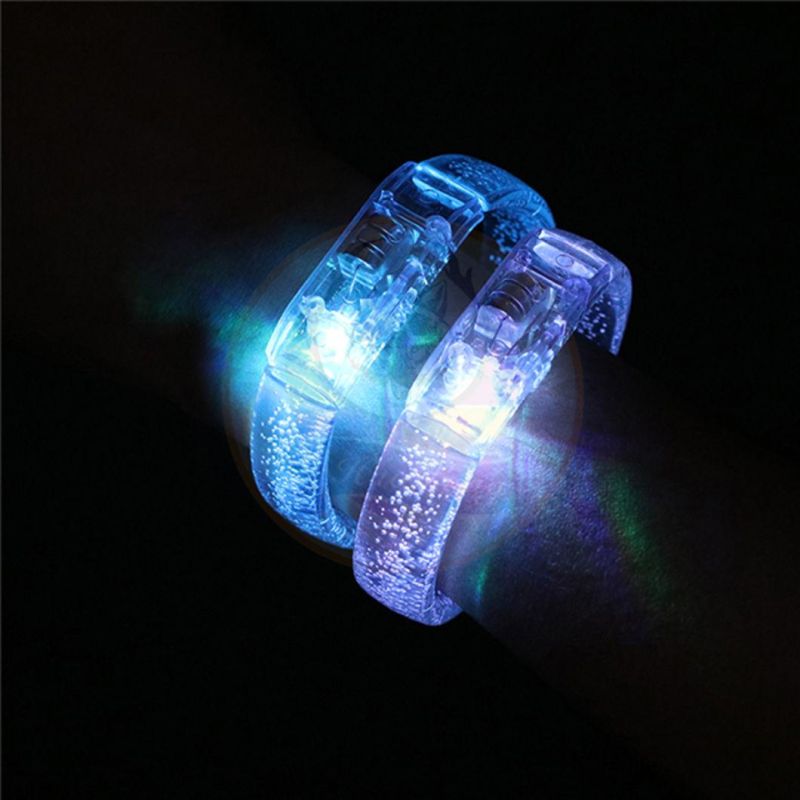 LED Light up Colorful Flashing LED Bracelet Acrylic LED Bracelet for Club Cheering Items LED Flashing Bracelet Manufacturer