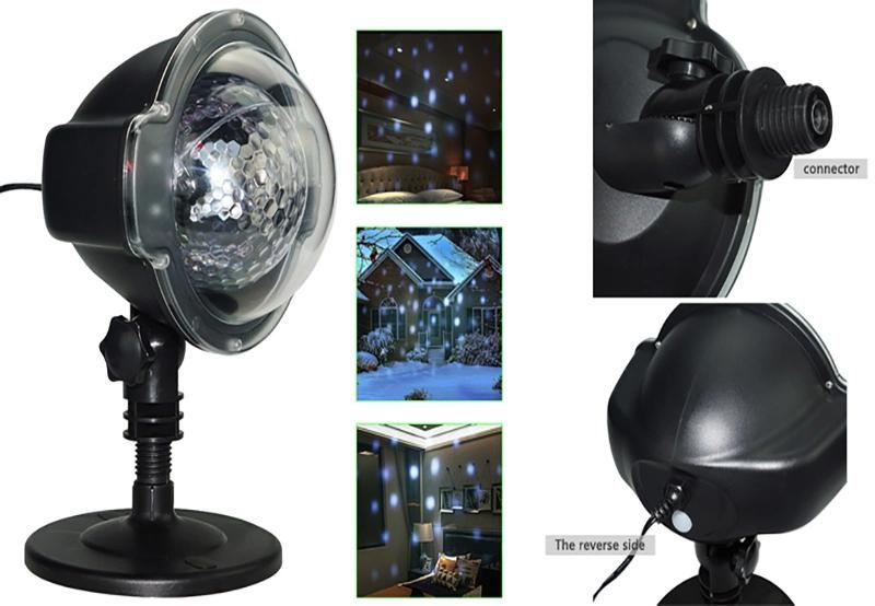 Quality Christmas Ornaments High Brightness LED Big Acrilic Lighted Snowflake Light Projector for Wall Decoration