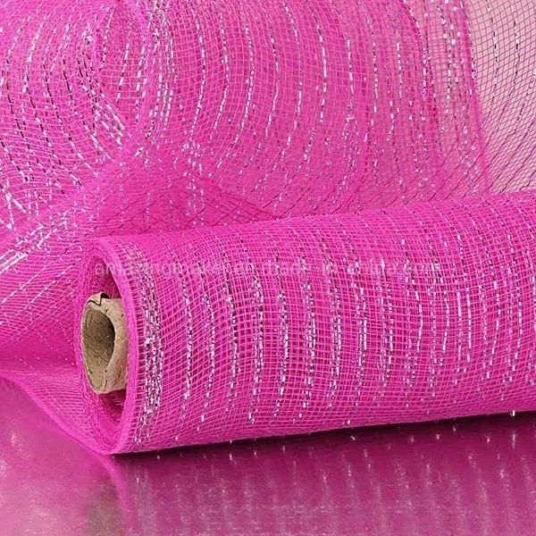 Silver Thread Metallic 10′′ Deco Mesh for Gifts Package