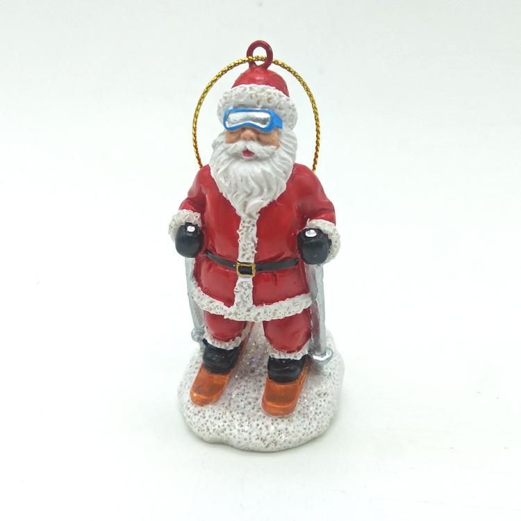 Custom Christmas Tree Hanging Santa Ornament Resin Christmas Figurine