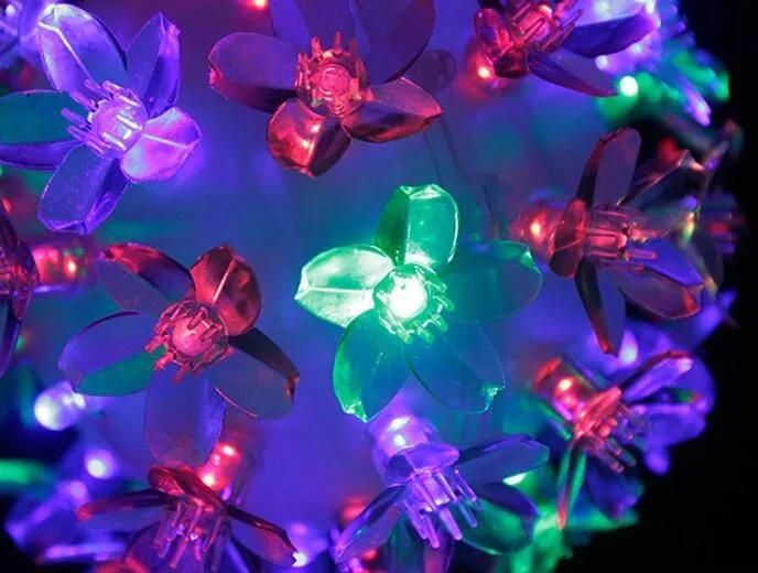 LED Flash Cherry Blossom Rose Glow Ball Christmas Lights