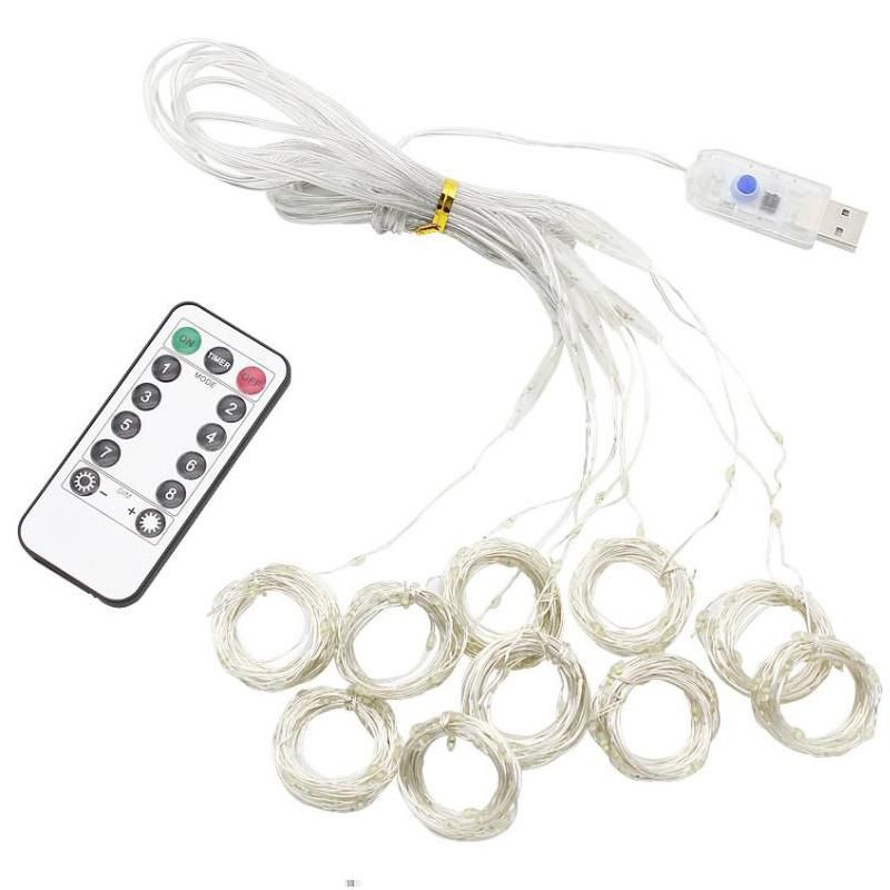 New Year Christmas Decorations 3m Remote Control USB LED Fairy Lights Garland Curtain Lamp