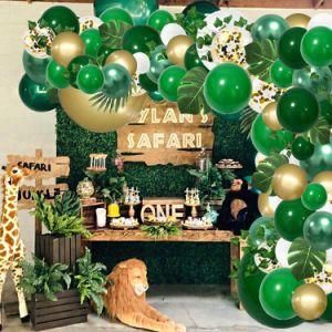 152 Pieces Jungle Party Balloon Arch Garland Green Dinosaur Party Decorations