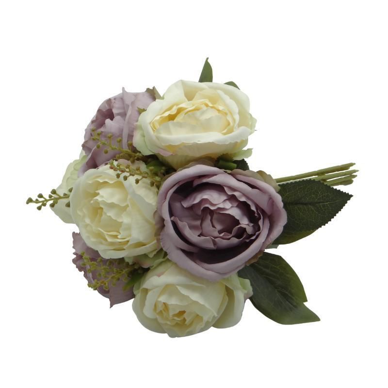 Home Decoration Weddings Artificial Bouquets Artificial Flowers Silk Two-Color Roses