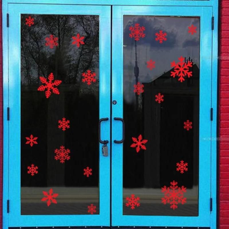 Removable Christmas Window Clings Custom Snowflakes Santa Claus Wall Decals