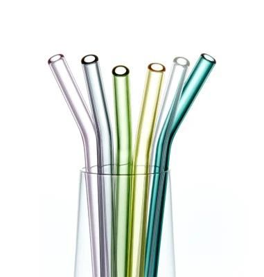 Manufacturer Custom Made Bent Glass Drinking Straw