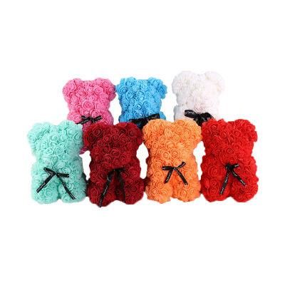 Rose Bear 25cm 40cm 70cm Romantic Rose PE Teddy Bear for Valentine Gifts