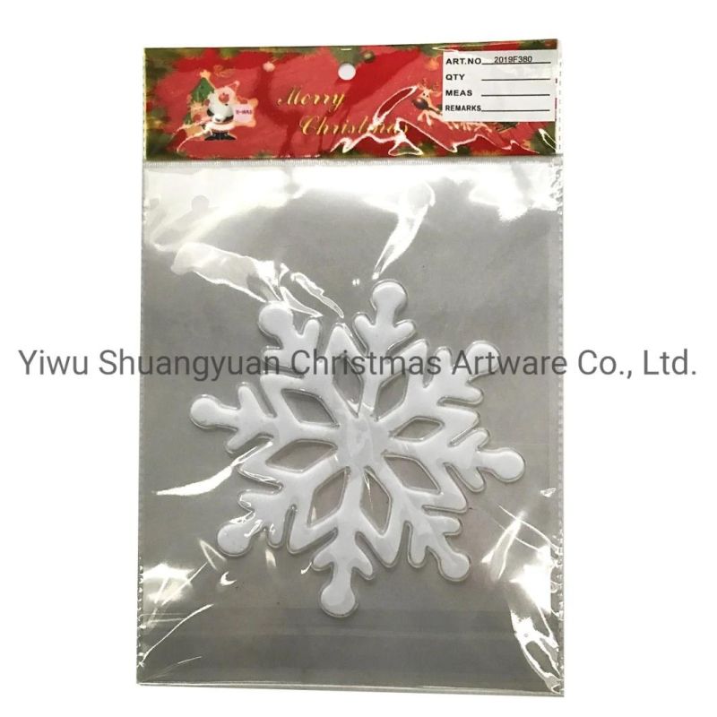 White Plastic Window Sticker Wall Sticker Fridge Sticker Door Sticker for Christmas Decoration