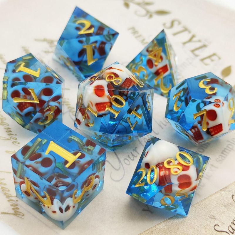 New Upscale Resin Transparent Dnd Dice Set Polyhedral Dice Rpg Dice