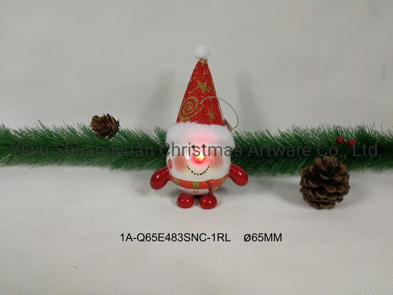 Polyfoam Snowman Balls Decorative Christmas Balls with LED Lights