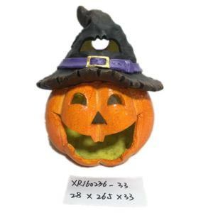 Quanzhou Factory Sale Polyresin Craft Halloween Pumpkin LED Light