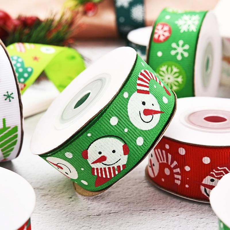Christmas Ribbon, Exquisite Pattern, Ribbon, Ribbed Ribbon, Gift Wrapping Ribbon