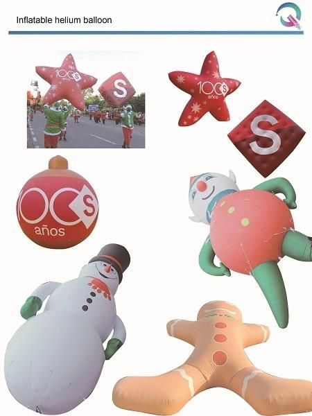 Boyi Inflatable Christmas Santa Decorations with Bear Outdoor Lawn Wholesale