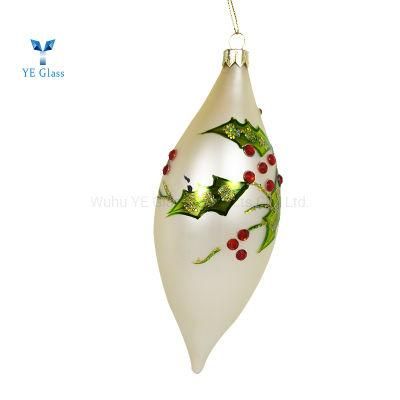 Painted Christmas Glass Ornaments for Christmas Tree Hanging Decoration
