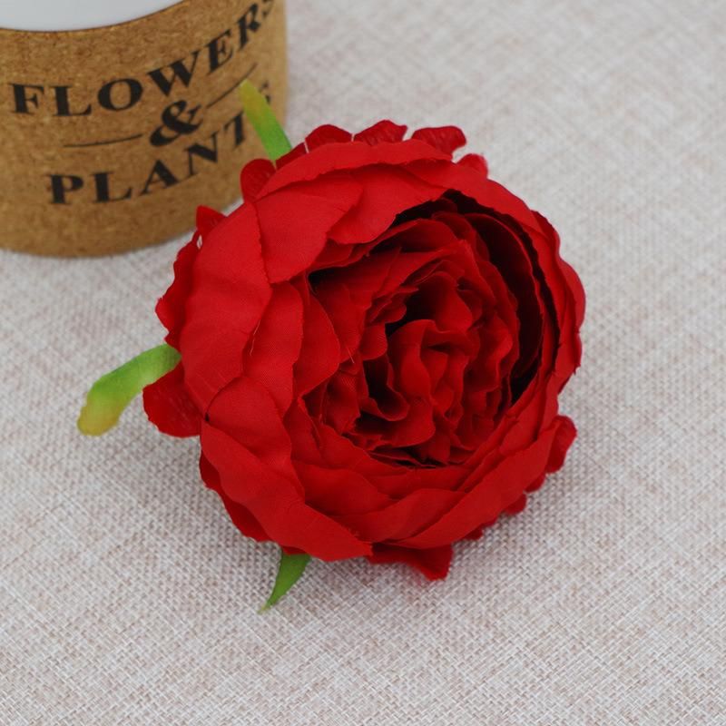 High Quality Silk Peony Flowers 9cm DIY Decorative Silk Flower Heads