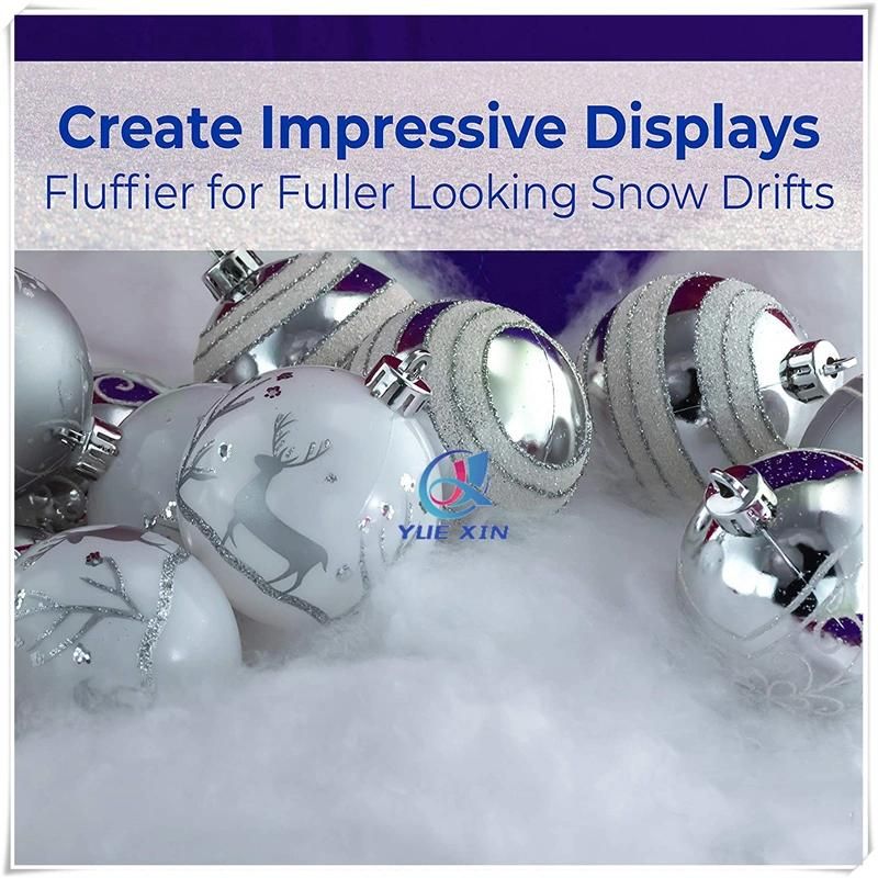 Christmas Craft White Polyester Artificial Fluff Snow