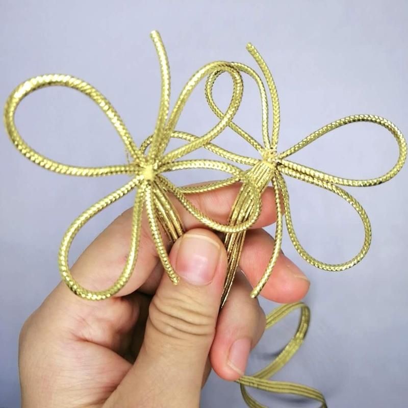 Metallic Stretch Loops, Elastic Cord Ribbon, Gift Box Bows