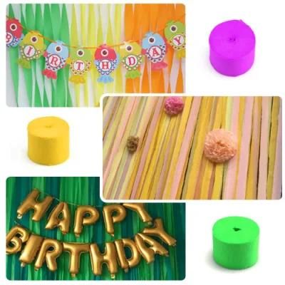 10m Crepe Paper Streamer Roll for Wedding Birthday Party Decoration Backdrop Curtain